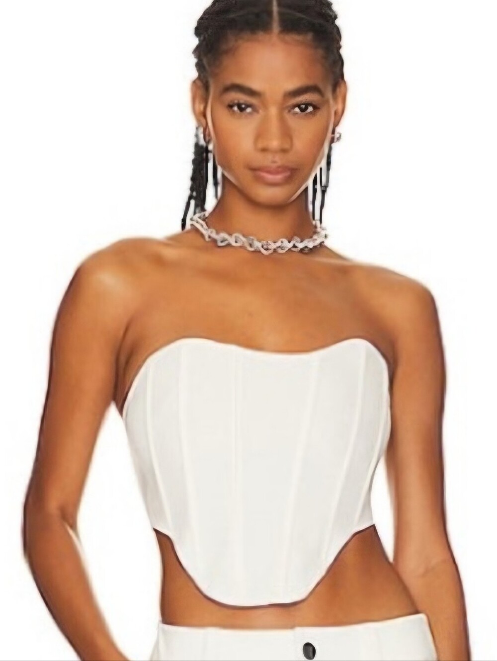 Strapless White Corset Top